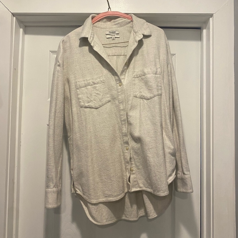 Madewell Grey Women's Flannel Button Down